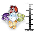 6.13 Carat Genuine Multi Stones .925 Sterling Silver Ring by Bids.com