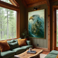 Eagle Over The Canyon Double Exposure Wall Art by Tailored Canvases
