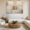 Earth Tones Patchwork Geometric Wall Art by Tailored Canvases