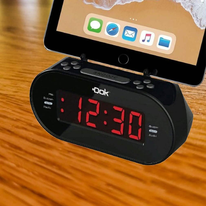 Easy Dok Alarm Clock with Universal Smart Phone Cradle by DailySale