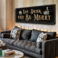 Eat, Drink And Be Merry Family Sign by Tailored Canvases