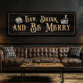 Eat, Drink And Be Merry Family Sign by Tailored Canvases