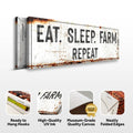 Eat Sleep Farm Repeat Sign by Tailored Canvases