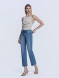 Romy Mid Rise Ankle Straight Jean by Boutique 23