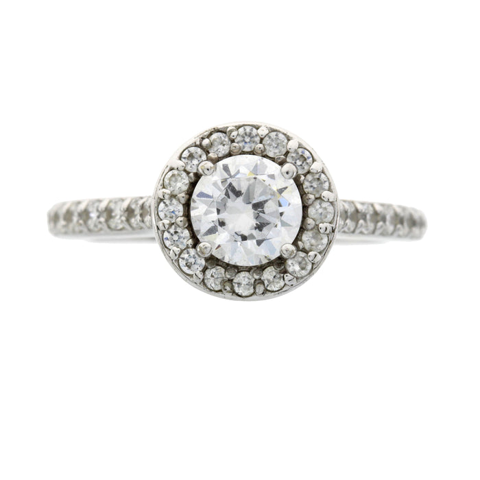 Cubic Zirconium Ring Sterling Silver by Bids.com