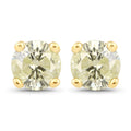 0.95 Carat Genuine LB Diamond 14K Yellow Gold Earrings by Bids.com