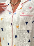 Vanessa Jane Womens Heart Print Pajamas Set, Size Large/8-10 by Vanessa Jane
