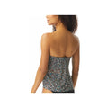 Coco Reef Womens Black Printed Stretch Adjustable Tie Bandeau Tankini 32DD by Vanessa Jane