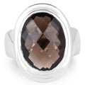 7.90 Carat Genuine Smoky Quartz .925 Sterling Silver Ring by Bids.com