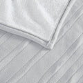Serta Fleece to Sherpa Heated Blanket in Light Grey Finish by Vanessa Jane