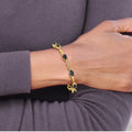 Genuine Sapphire Diamond Bracelets 14K Yellow Gold by Fine Color Jewels