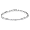 10K White Gold Geometric Pattern Diamond Tennis Bracelet (3 cttw, H-I Color, SI2-I1 Clarity) by Bids.com
