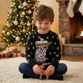 Alex Stevens Little Boys’ Sloth Pole Sweater, Black Combo, Size 4 by Vanessa Jane