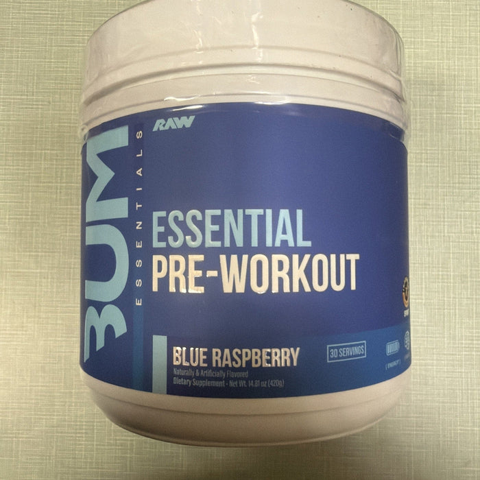 Bum Essential Pre-Workout, Blue Raspberry, 14.81 oz (420g) by Price Is Right Miami
