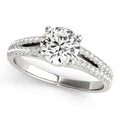 14k White Gold Split Shank Round Diamond Engagement Ring (1 1/8 cttw) by Bids.com