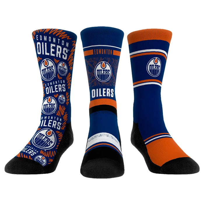 Edmonton Oilers - 3-Pack by Rock 'Em Socks