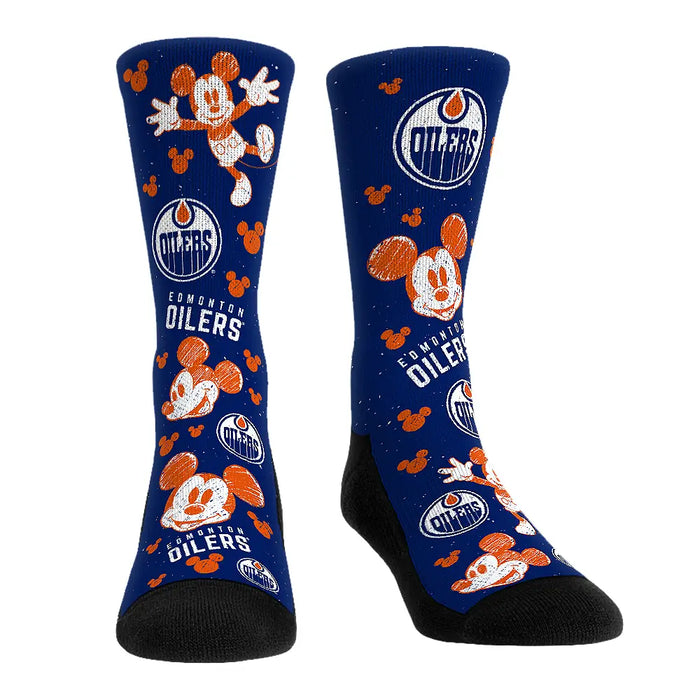 Edmonton Oilers - Disney - Mickey Sketch by Rock 'Em Socks