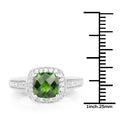 1.67 Carat Genuine Chrome Diopside & White Topaz .925 Sterling Silver Ring by Bids.com