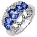 2.13 Carat Genuine Tanzanite .925 Sterling Silver Ring by Bids.com