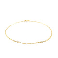 14K Yellow Gold Fine Paperclip Anklet (1.5mm) by Bids.com