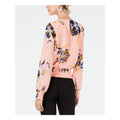 Bar III Pink/Floral Chiffon Blouse Top, Size Medium by Vanessa Jane