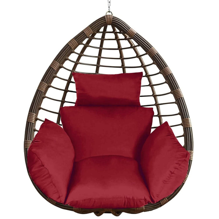 Egg Chair Hanging Basket Seat Cushion with Headrest by DailySale