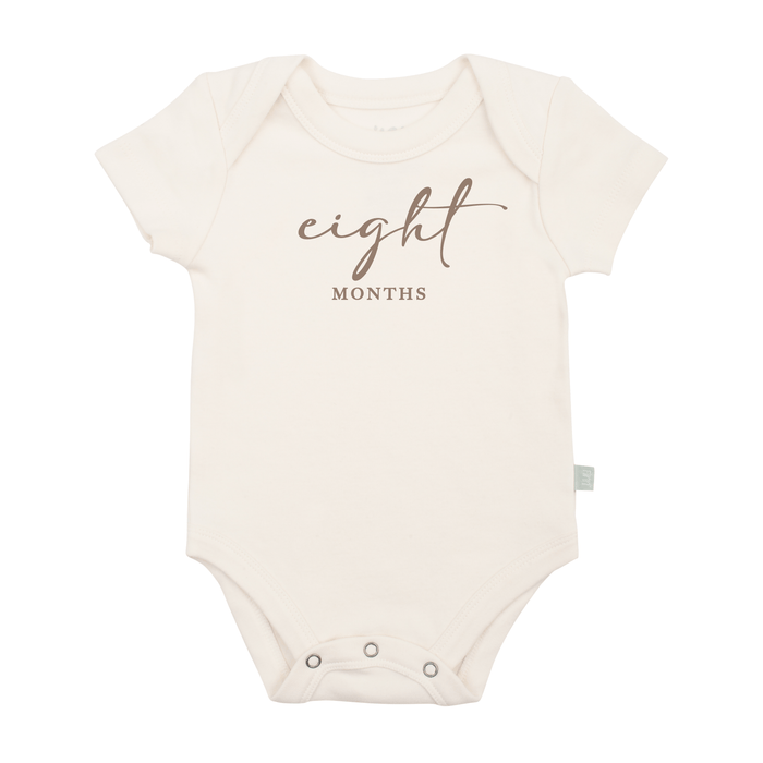 graphic bodysuit | eight months milestone taupe by Finn + Emma
