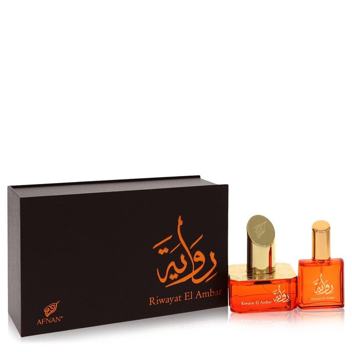 Riwayat El Ambar by Afnan Eau De Parfum Spray + Free .67 oz Travel EDP Spray 1.7 oz for Women by Avera Group