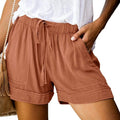 Elapsy Womens Casual Drawstring Elastic Waist Summer Shorts with Pockets by DailySale