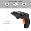 Electric Cordless Screwdriver Rechargeable with LED Light by DailySale