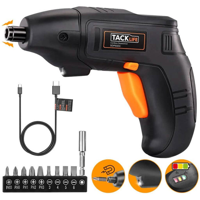Electric Cordless Screwdriver Rechargeable with LED Light by DailySale