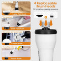 Electric Cordless Spin Scrubber Cleaning Brush with 4 Replaceable Heads by DailySale