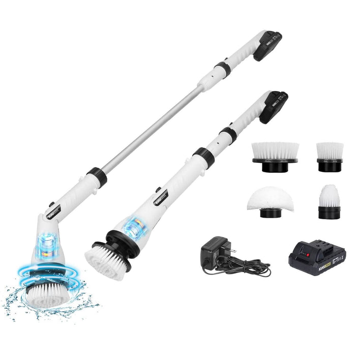 Electric Cordless Spin Scrubber Cleaning Brush with 4 Replaceable Heads by DailySale