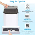 Electric Countertop Ice Make with Ice Scoop Basket Self Cleaning by DailySale