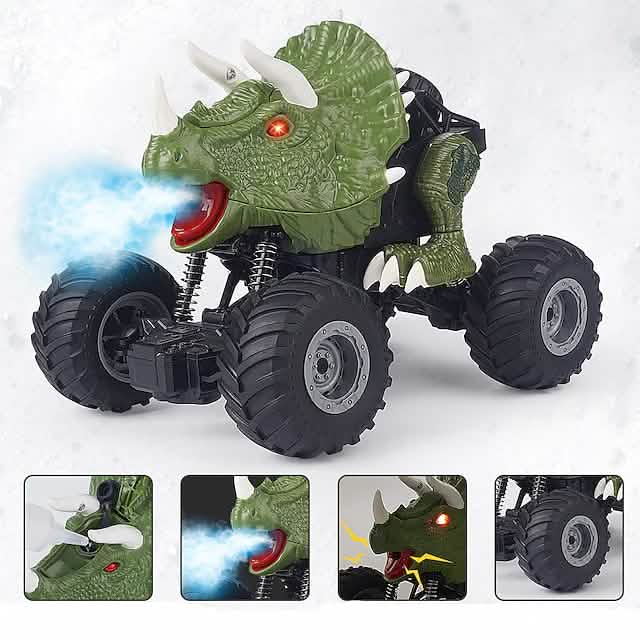 Electric Dinosaur Remote Control Spray Stunt Car by DailySale