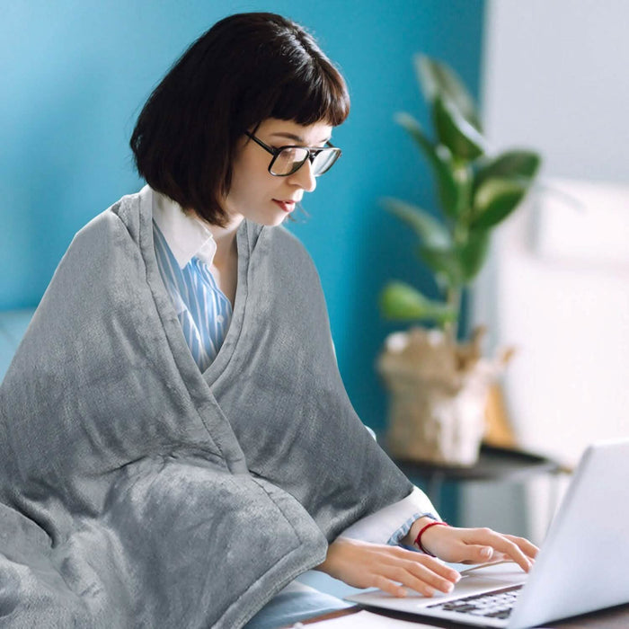 Electric Heated Throw Flannel Heated Blanket by DailySale