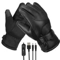 Electric Heated Touchscreen Thermal Gloves Leather USB Plug by DailySale