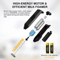 Electric Milk Frother Handheld with Stainless Steel Stand by DailySale