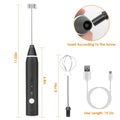 Electric Milk Frother with 2 Whisk Heads by DailySale