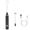 Electric Milk Frother with 2 Whisk Heads