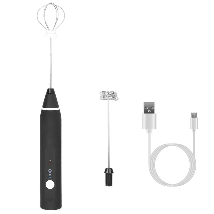 Electric Milk Frother with 2 Whisk Heads by DailySale