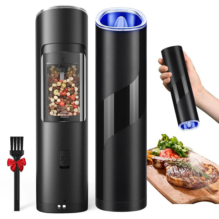 Electric Salt and Pepper Grinder LED Indicator Adjustable Coarseness by DailySale