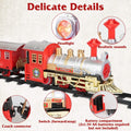 Electric Train Set Steam Locomotive Passenger Coach Coal with Sounds Light Railway by DailySale