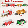 Electric Train Set Steam Locomotive Passenger Coach Coal with Sounds Light Railway by DailySale