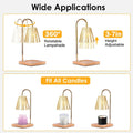 Electric Wax Melt Warmer Lamp Dimmable with 2 GU10 Bulbs 3-7in Adjustable Height 360º Rotatable by DailySale