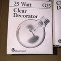 Electrimart Claire Decorative G25 Globe Light Bulb, Clear 25W E26 (6-Pack) by Price Is Right Miami