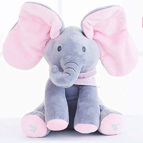 Electronic Talking Singing Blinking Eyes Elephant Plush Toy by DailySale
