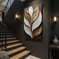 Elegant 3D Leaf Wall Art by Tailored Canvases