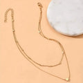 Elegant Simple Double Layer Choker Necklace with Heart Pendant by DailySale
