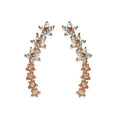 Elegant Star Flower Climber Rhinestone Earrings by DailySale